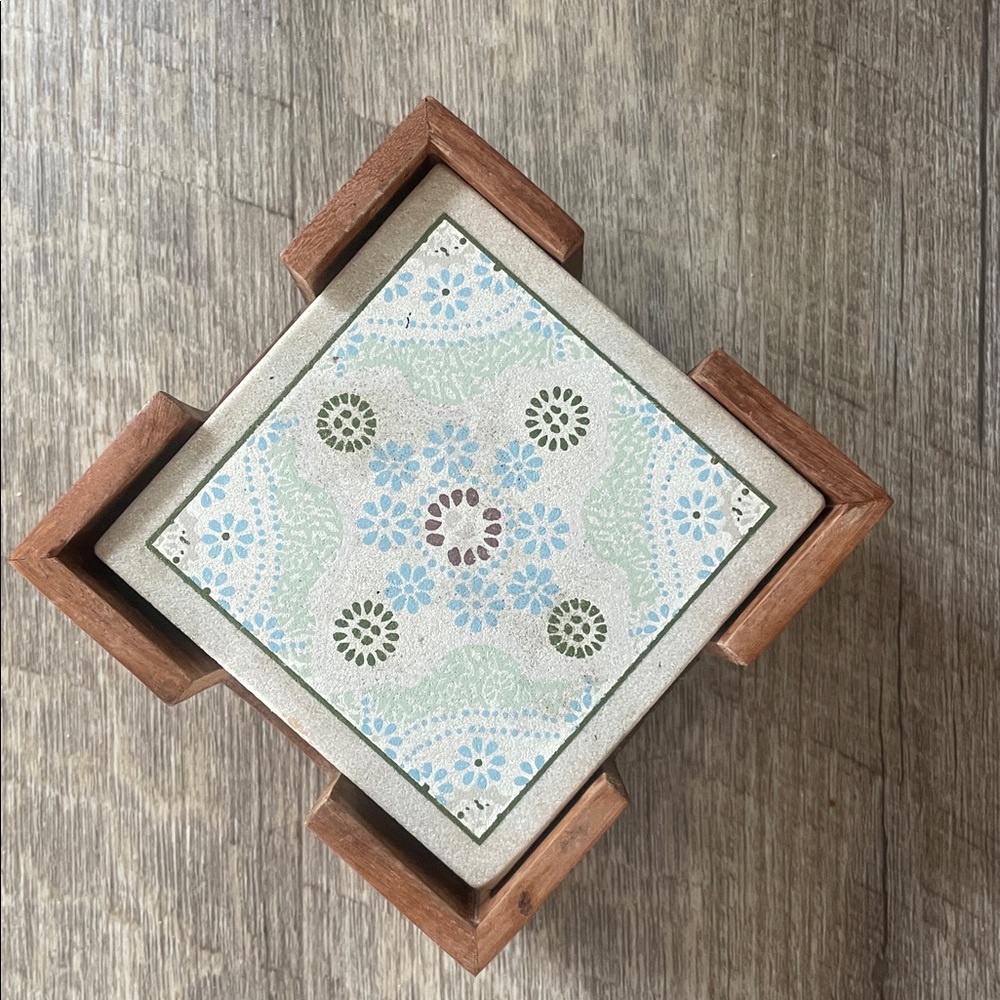 •| soapstone coaster set - Picture 2 of 11